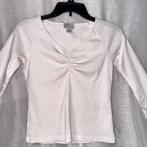 LOFT White Long Sleeve Tee